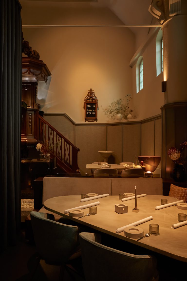 Interieur van Restaurant G7 in het Gruizenkerkje